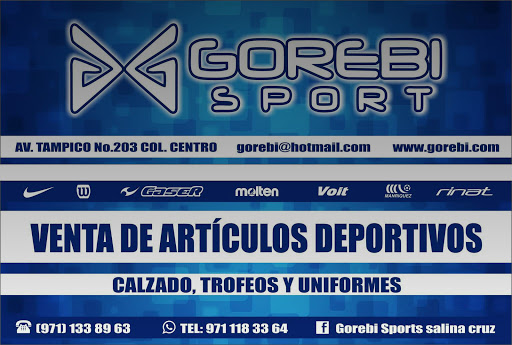 Gorebi Sport Salina Cruz, Av Tampico 203, Espinal, 70650 Salina Cruz, Oax., México, Tienda de deportes | OAX