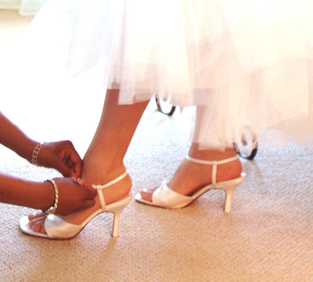 White Satin Wedding Shoes