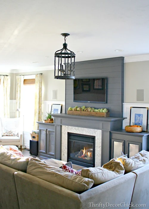 fireplace with built ins