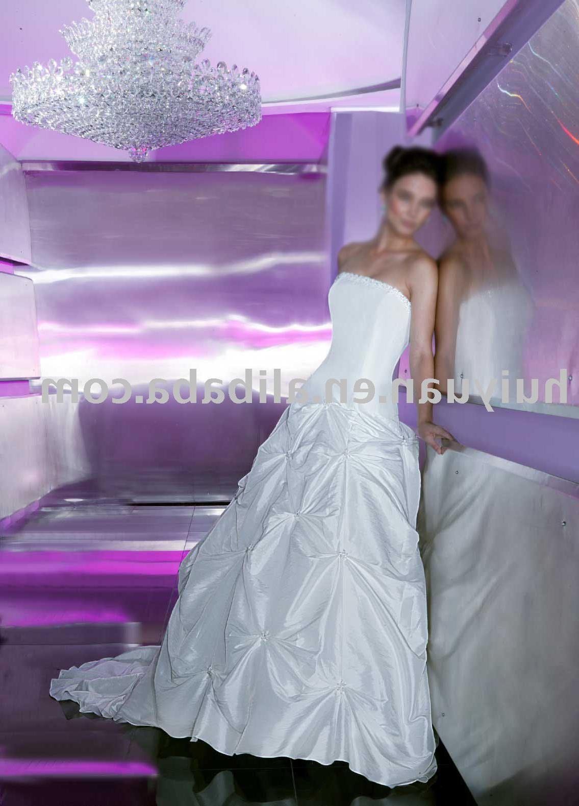 white bridal wedding dress
