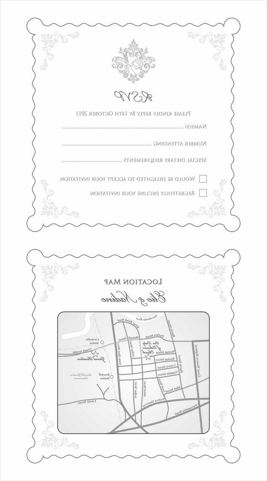 Loose matching RSVP Card