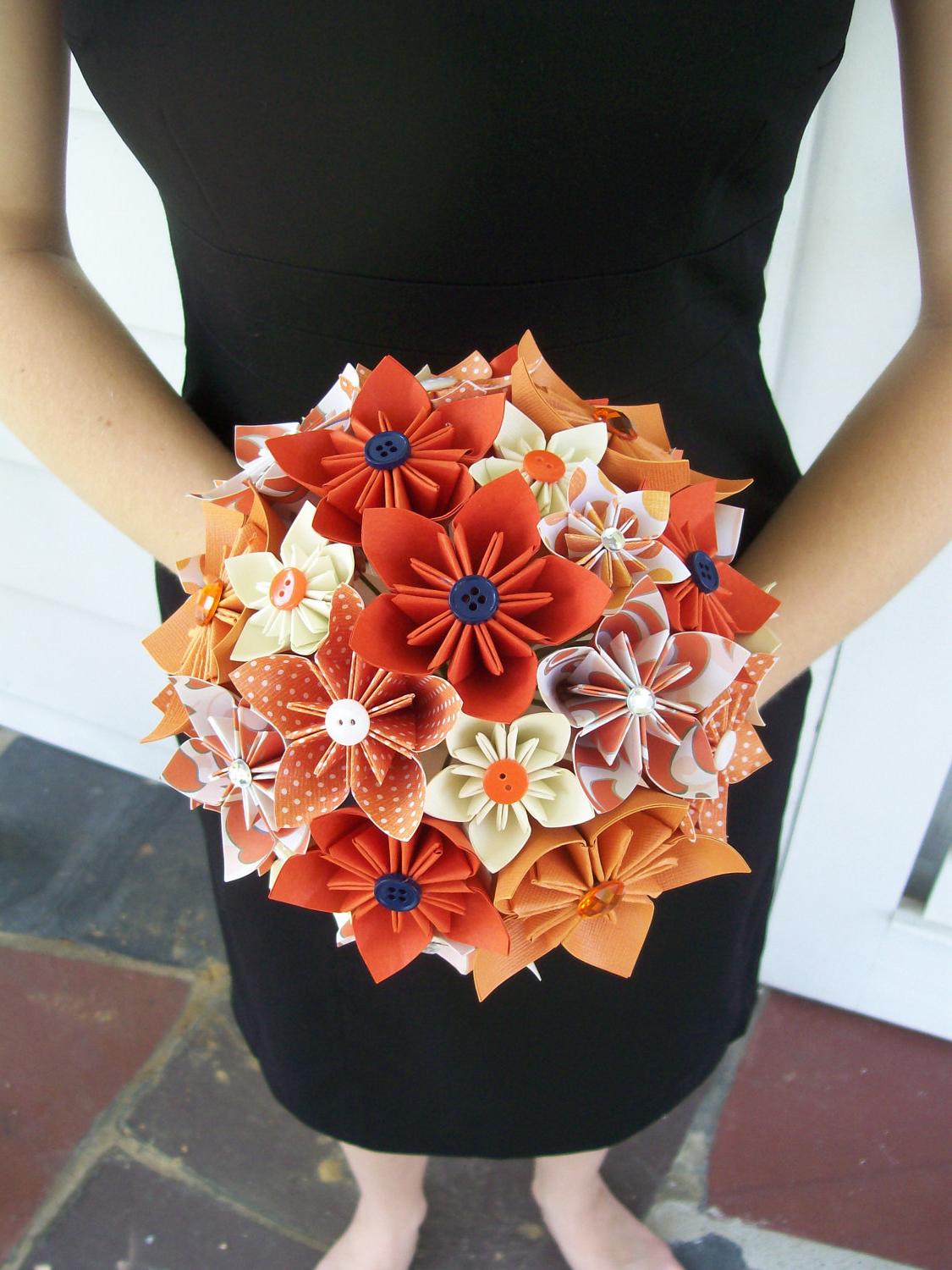 Paper Flower Bridal Bouquet