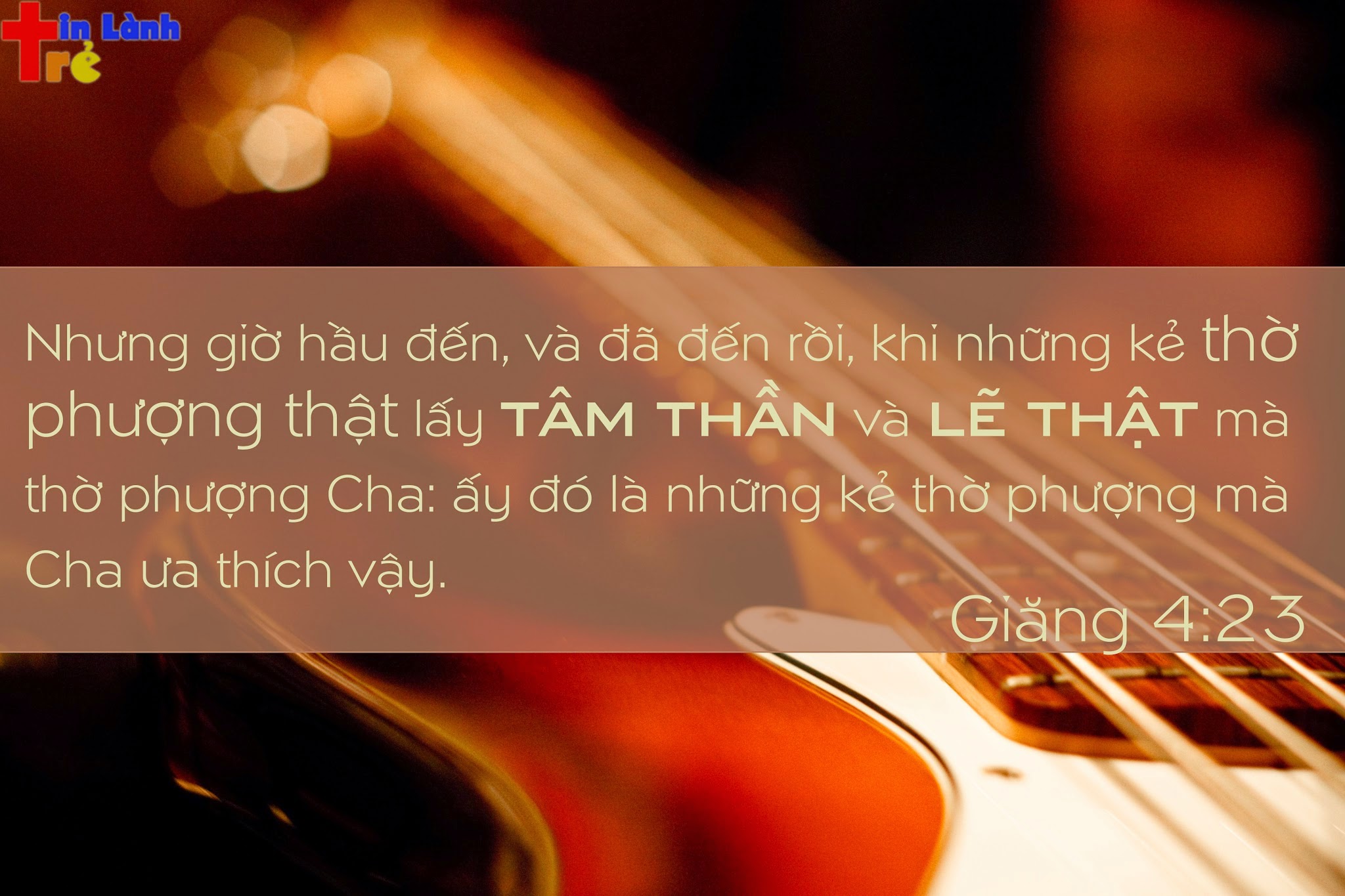 ” Nhưng giờ hầu đến, và đã đến rồi, khi những kẻ thờ phượng thật lấy tâm thần và lẽ thật mà thờ phượng Cha: ấy đó là những kẻ thờ phượng mà Cha ưa thích vậy.”Giăng 4:23