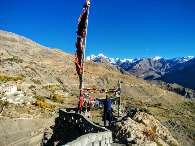 Enjoying my holiday at Dhankar, Spiti Valley