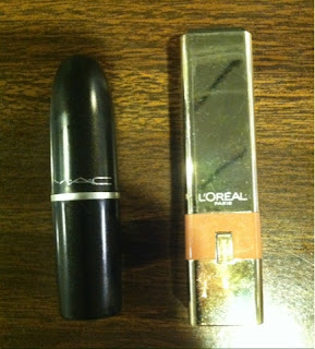 MAC Jubilee Lipstick and Loreal Sheer Linen Lipstick 