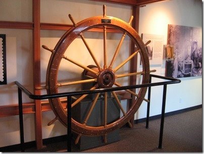 IMG_7891 Pilot Wheel from the Bailey Gatzert at the Columbia Gorge Interpretive Center Museum in Stevenson, Washington on July 3, 2009