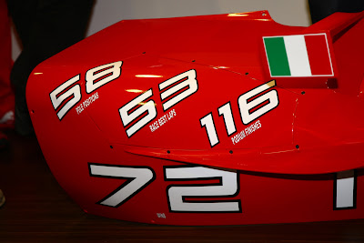 боковой понтон - подарок от Ferrari Михаэлю Шумахеру на Гран-при Бельгии 2011