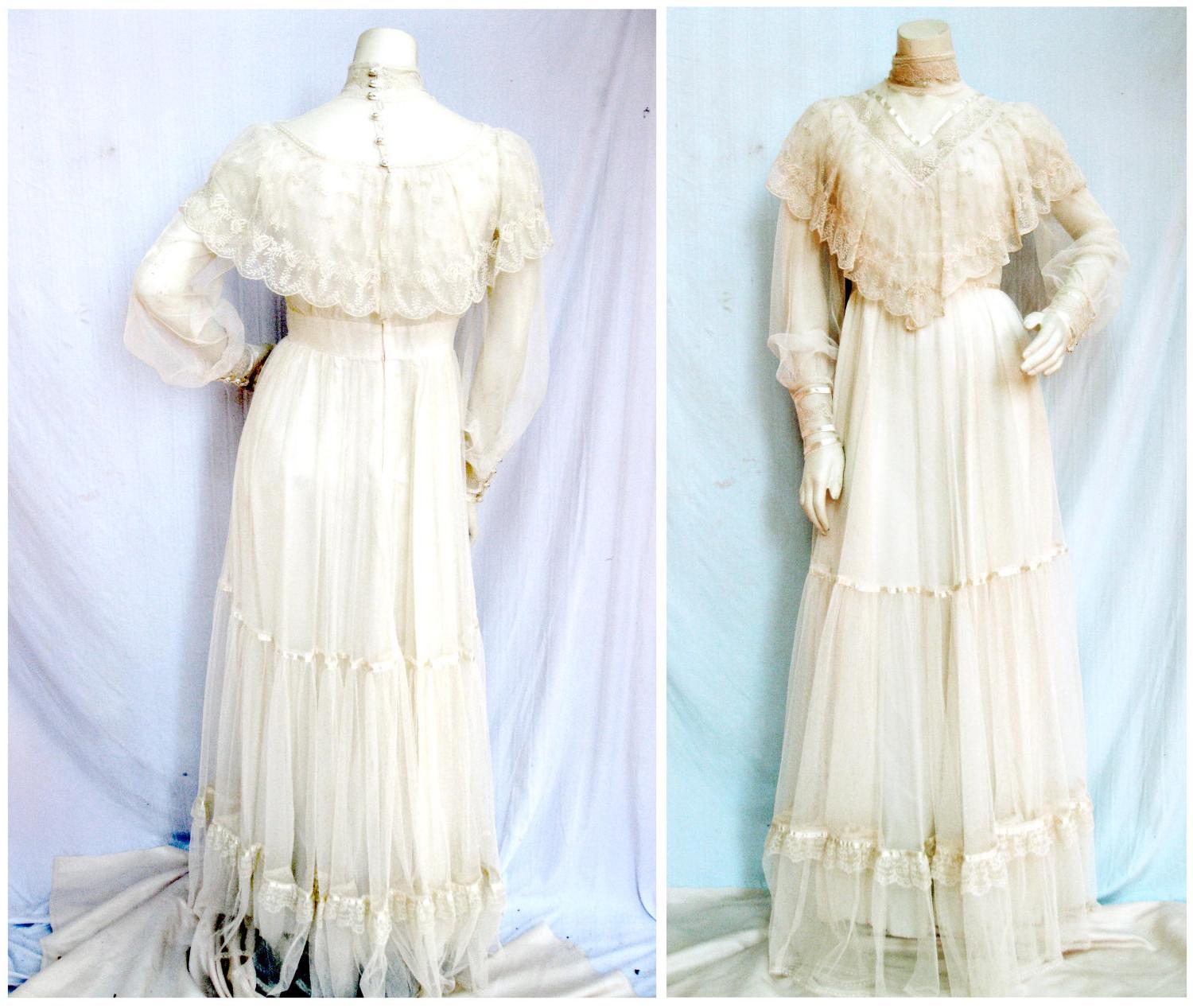 1970s Wedding Dress by Gunne