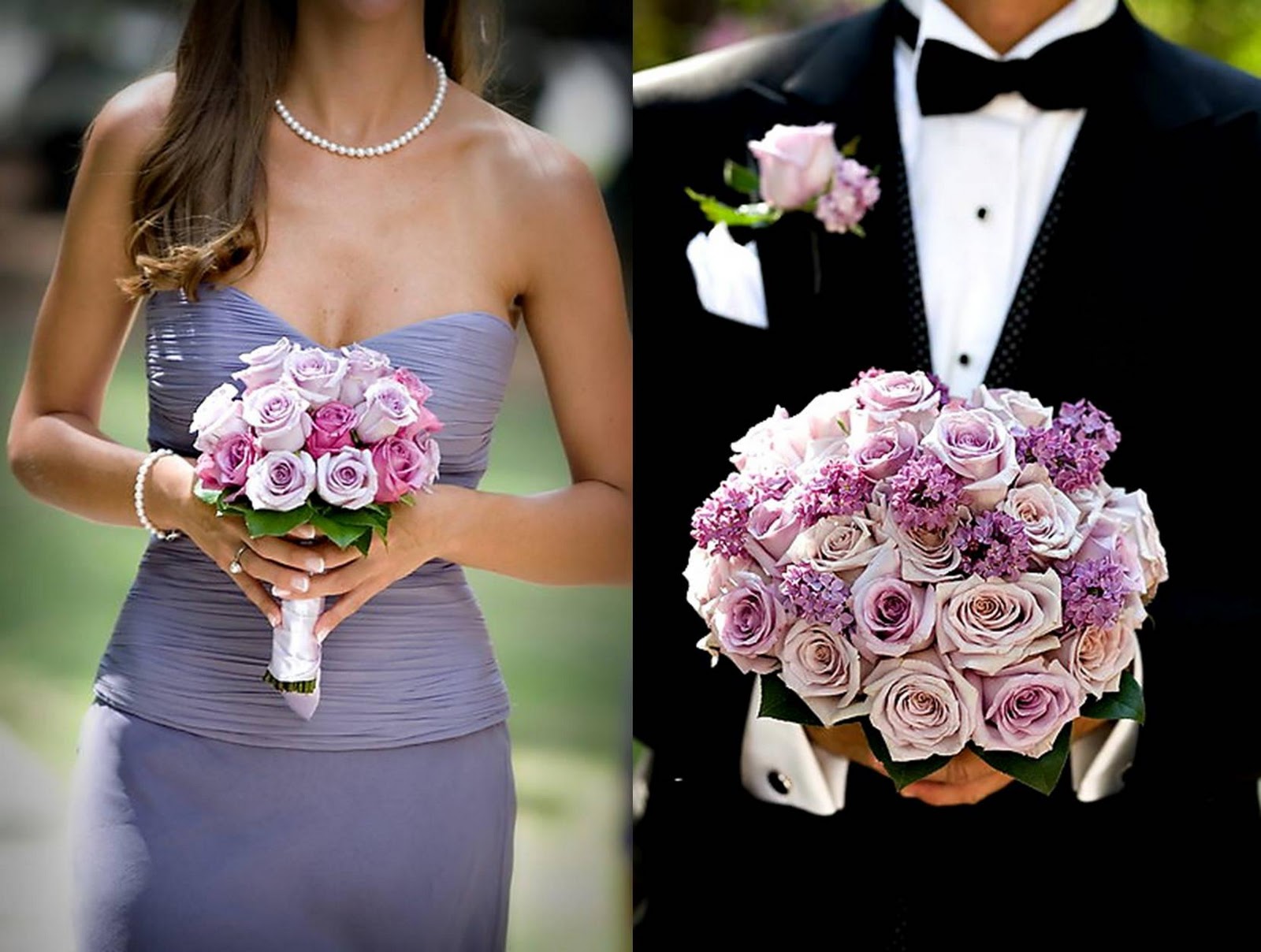 purple bridesmaid and bouquet