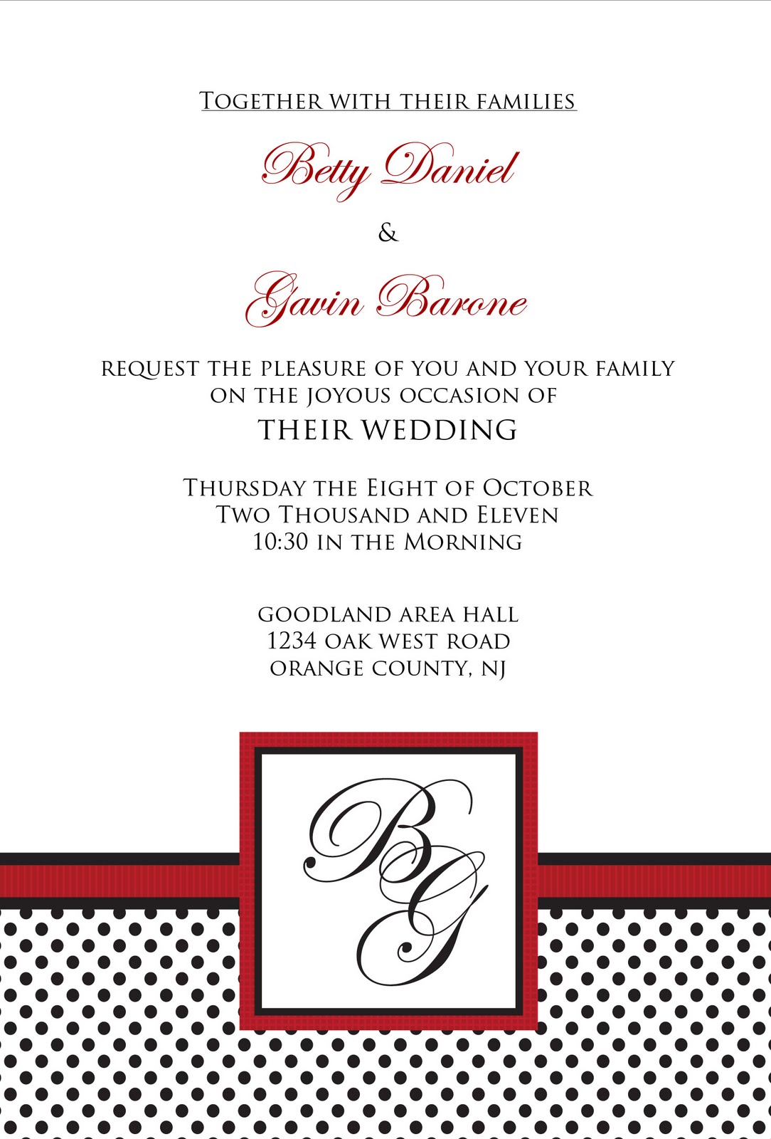 wedding invitations black and white