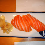salmon sushi in Osaka, Japan 
