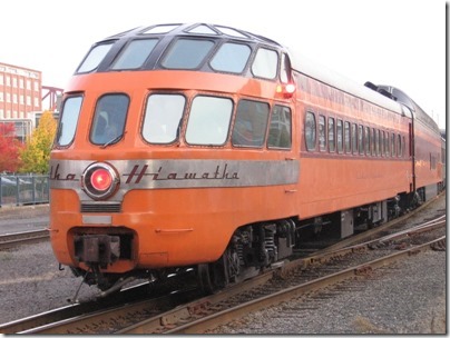 IMG_9686 Milwaukee Road Hiawatha Skytop Lounge-Observation Car #186 Cedar Rapids at Union Station in Portland, Oregon on October 20, 2009