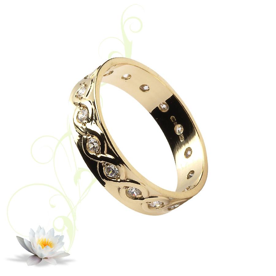 diamond knot wedding ring