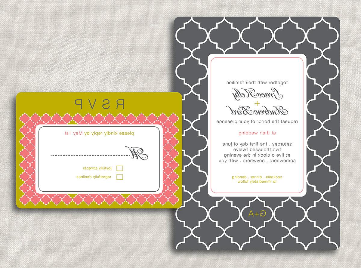 pattern wedding invitation