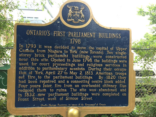 Ontario's First Parliment Buildings, 1798 In 1793 it was decided to move the capital of Upper Canada from Niagara to York (now Toronto). Two single-storey brick parliment buildings were...