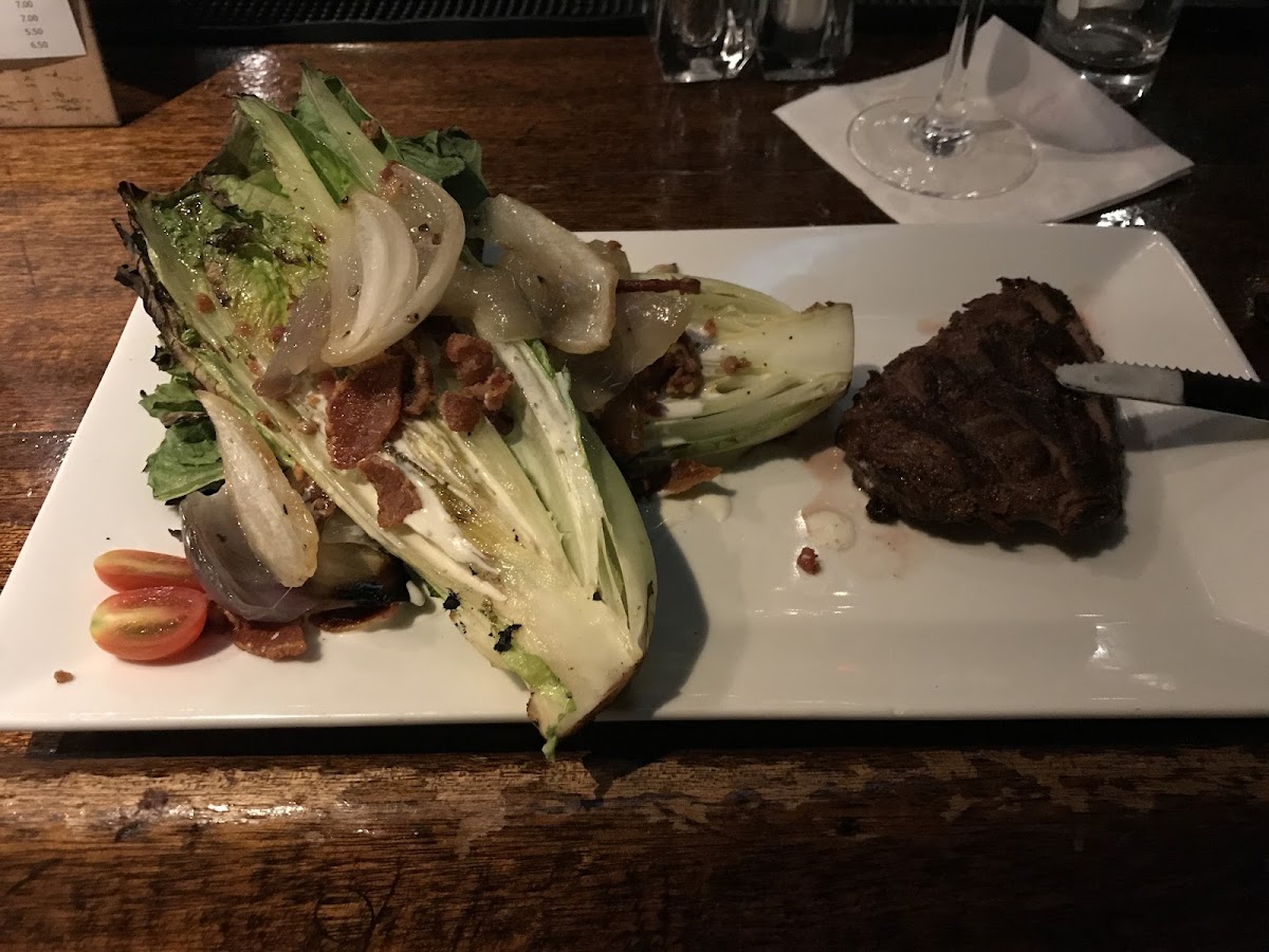 Grilled Romaine and Flat Iron salad