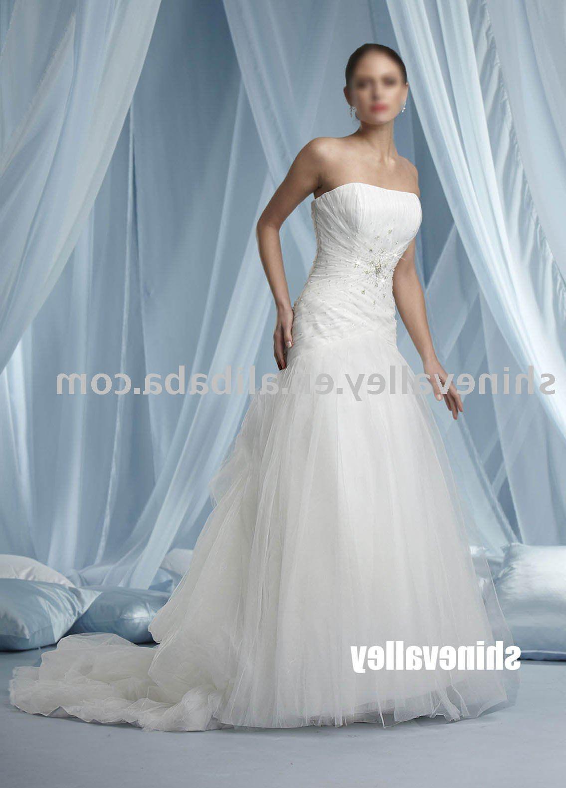 IM095 2011 new tulle over satin gorgeous wedding dress,custom color China  