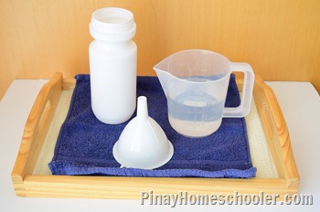 Pouring Liquid using a Funnel