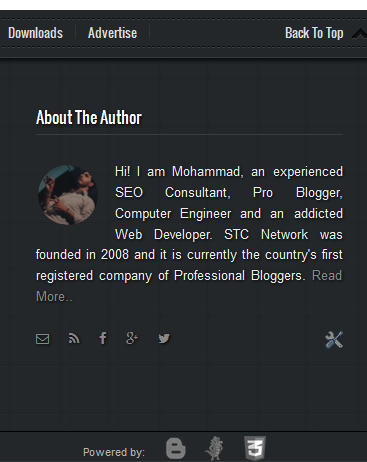 responsive Blogger Footer