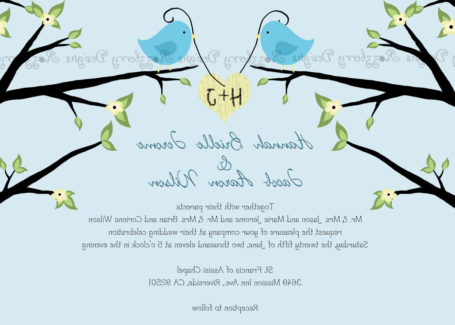 Birds Wedding Invitations