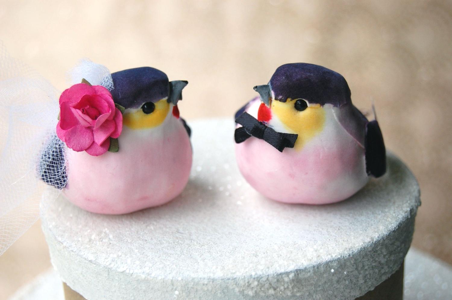 Happy Love Birds Wedding Cake