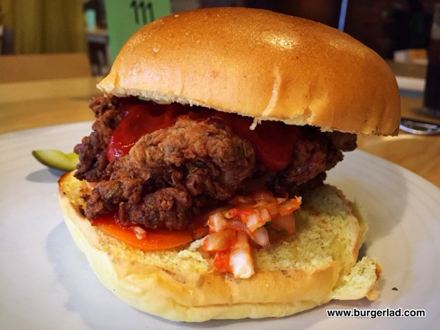 Common Korean Fried Chicken Burger