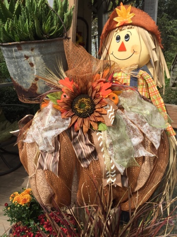 pumpkins and scarecrows - fall decor