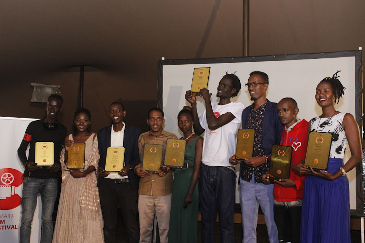 Film Aid Initiative winners during the festival awards at Sankara, Nairobi, on September 8, 2019