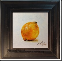 framed Lemon Leaf 6x6