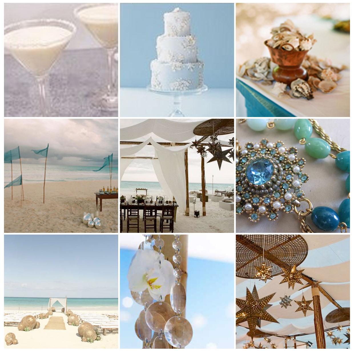 beach wedding, light blue,