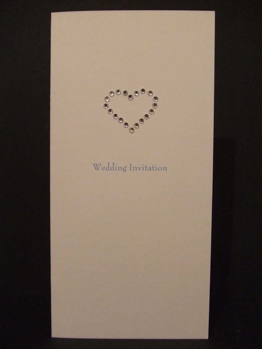 diy heart wedding invitation