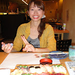 sushi with kyoko in Osaka, Japan 