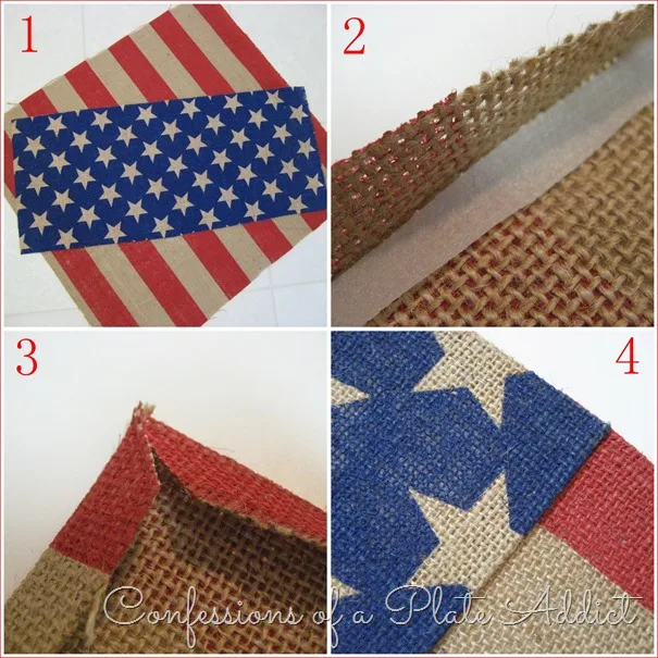 CONFESSIONS OF A PLATE ADDICT  No-Sew Pottery Barn Inspired Patriotic Banner tutorial