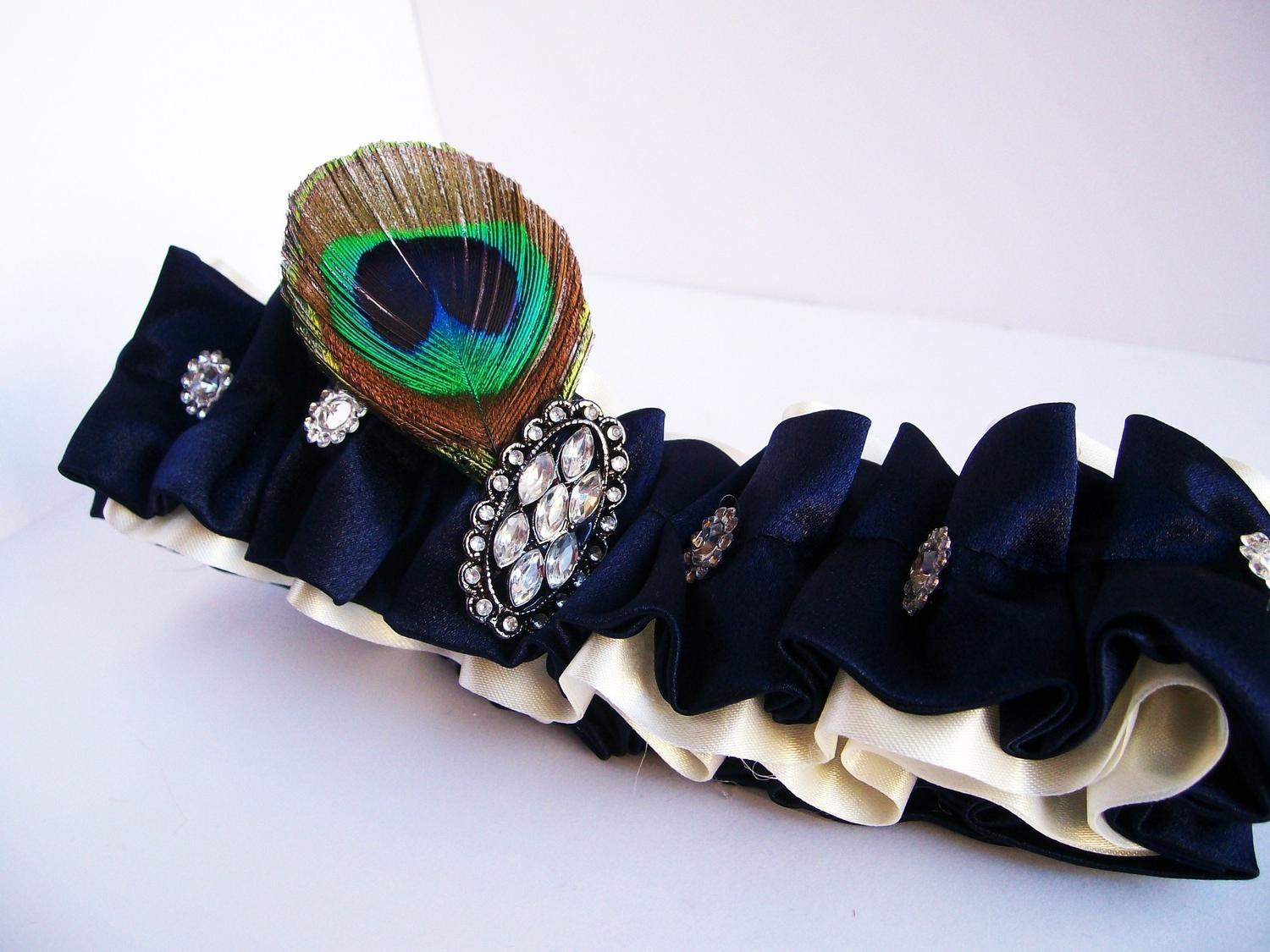 Peacock Garter Navy Blue