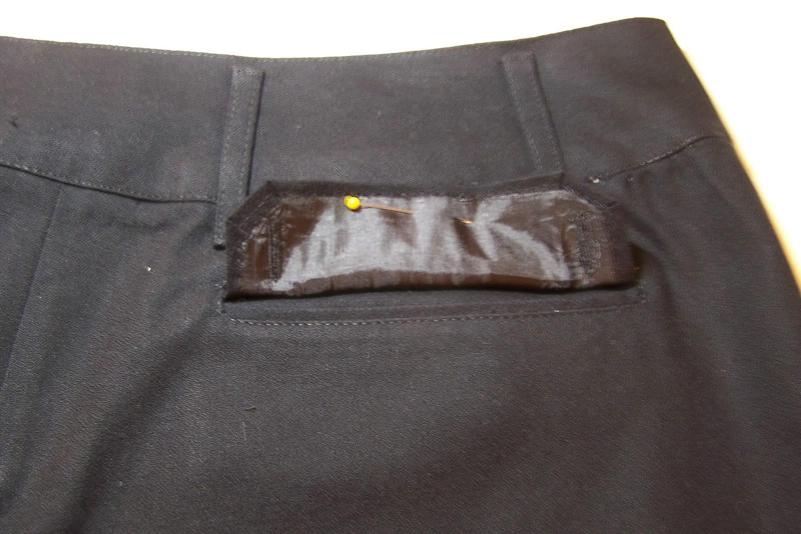 The pocket flap is inserted