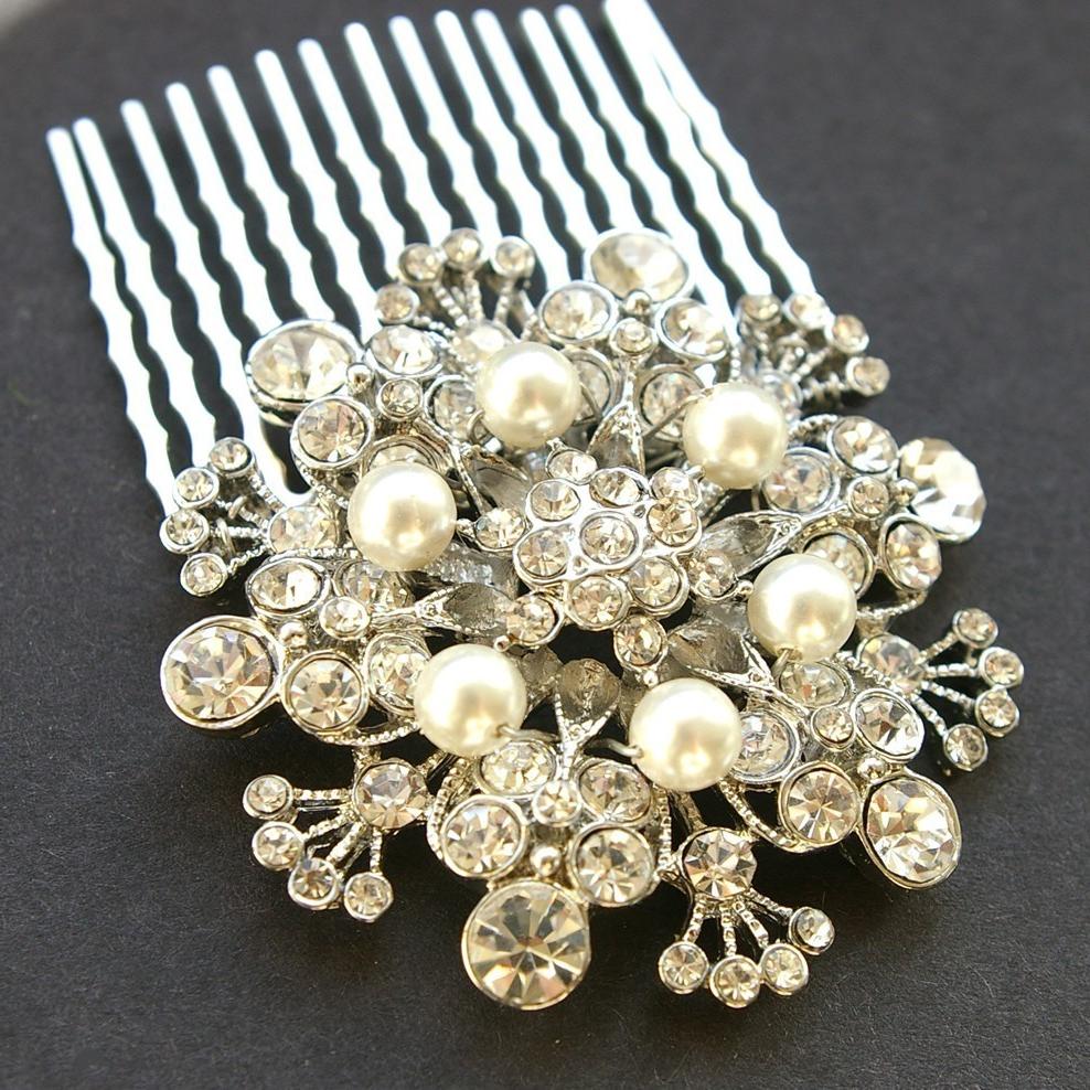 Vintage Bridal Hair Comb,