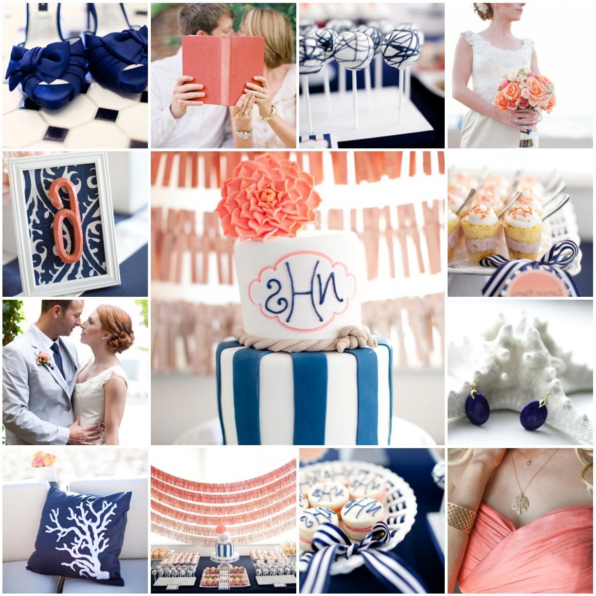 Navy & Coral Wedding