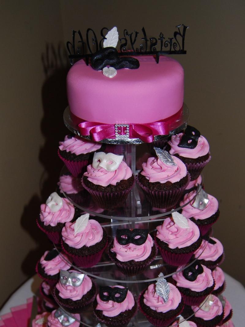 Masquerade Cupcake tower with