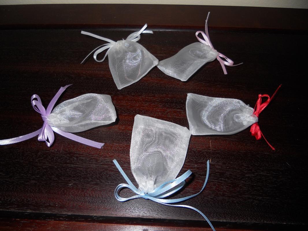 Extra Small Organza Bags blue