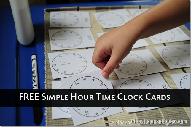 FREE Simple Hour Clock cards