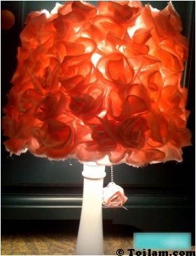 đèn trùm, cách làm, cực hot,lấp,lánh,handmade,diy,mẹo vặt,hoa hồng,valentine,lãng mạn