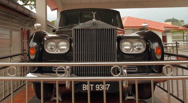 Old Rolls Royce on display at Perak State Museum, Taiping, Malaysia