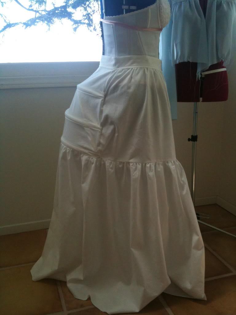with the bustle and skirt!