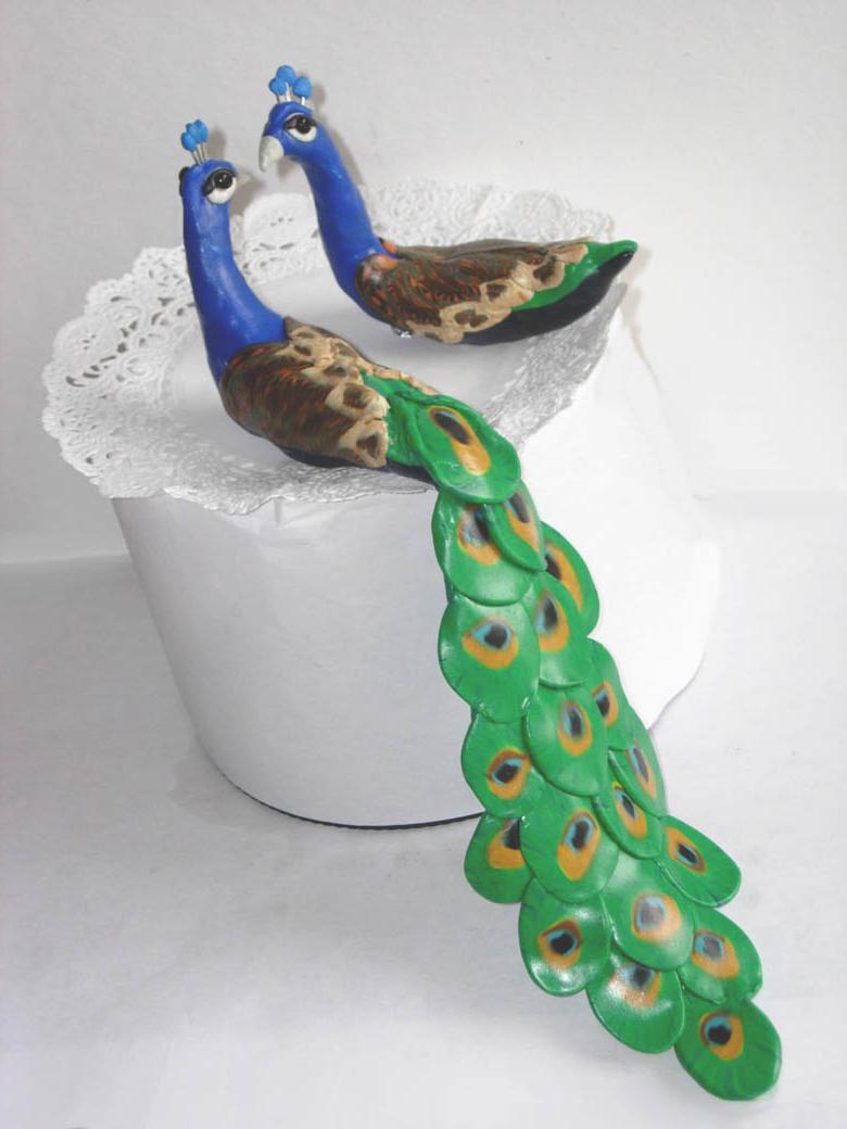 Peacock Wedding Cake Toppers
