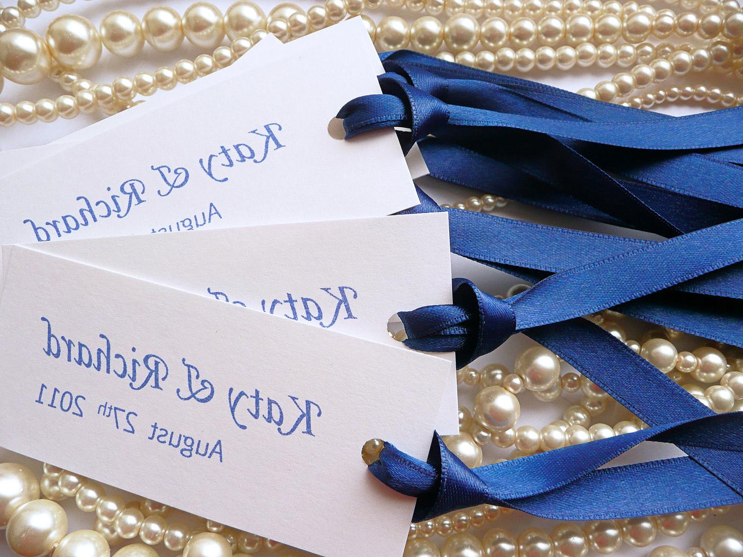 100 Wedding Favor Tags Personalised - Custom Labels for your big day Royal