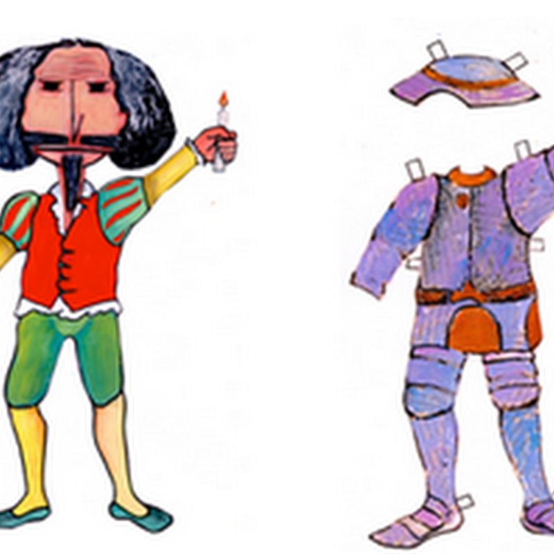 Recortable Don Quijote y otros personajes