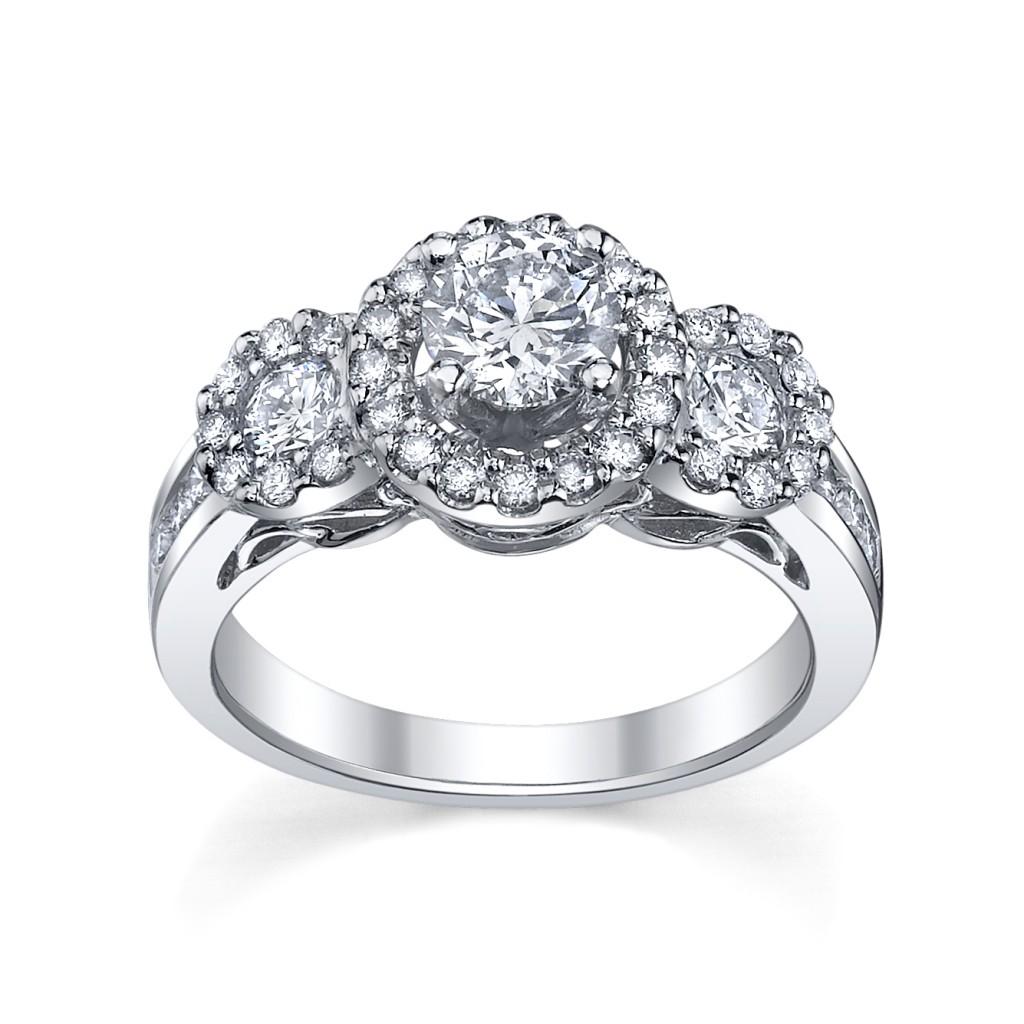 Halo Diamond Engagement Ring