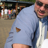 A butterfly on Jeff's arm at the Nashville Zoo 09032011