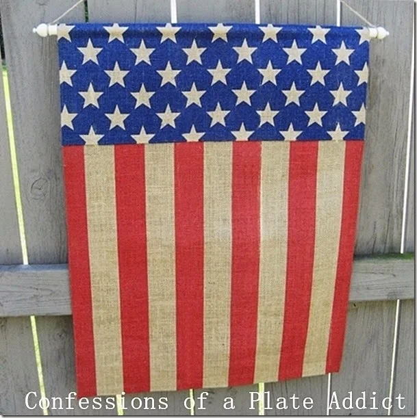 CONFESSIONS OF A PLATE ADDICT  No-Sew Pottery Barn Inspired Patriotic Banner