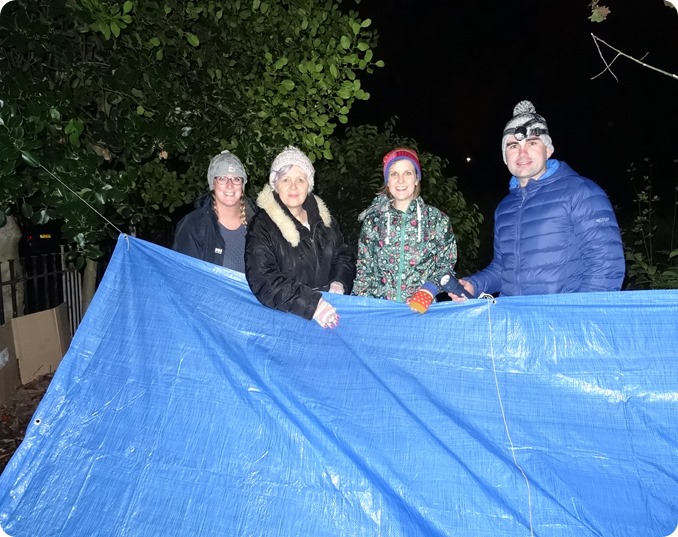 Social Workers from Cheshire East build a shelter (2)